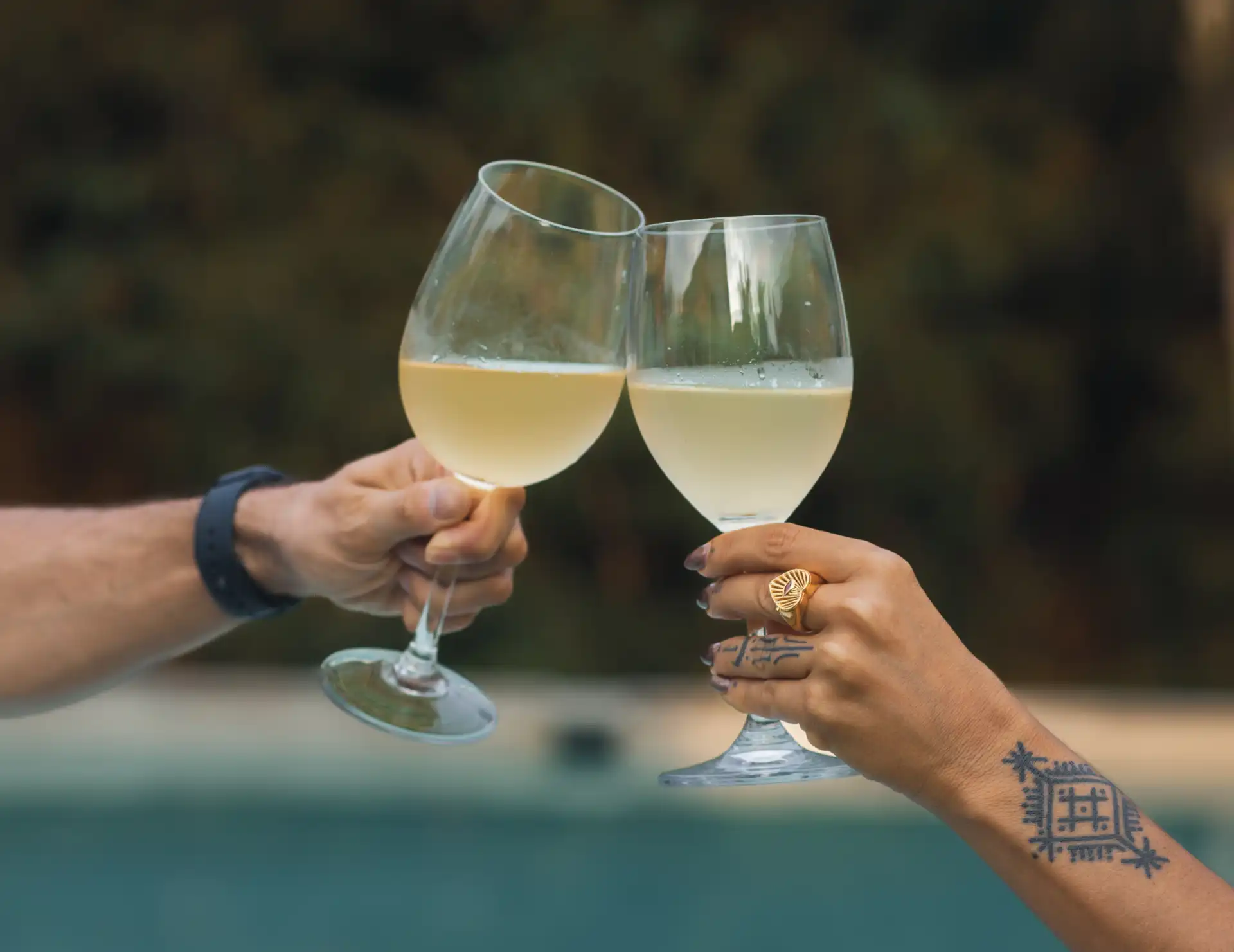 A toast at Bos Villas Bali