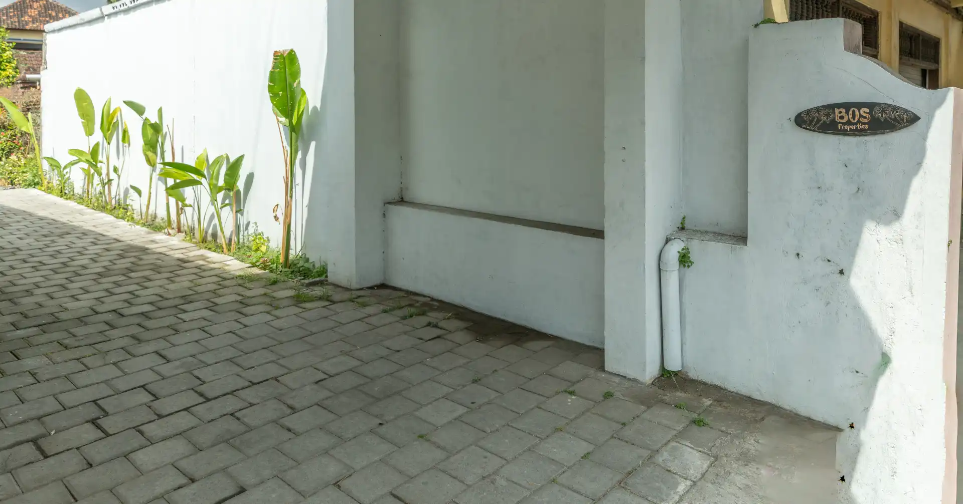 Self-check-in key lockbox at the villa gate